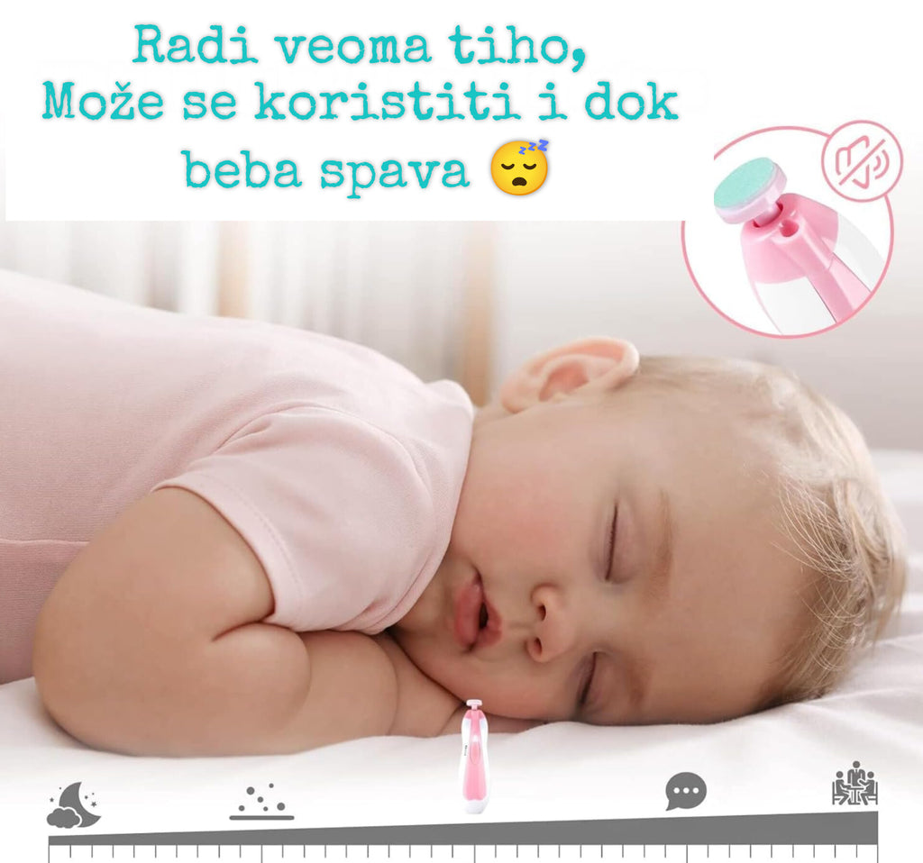 Električna Turpija za Nokte za Bebe i Decu – Bezbedna Alternativa Makazicama (6 u 1 set)