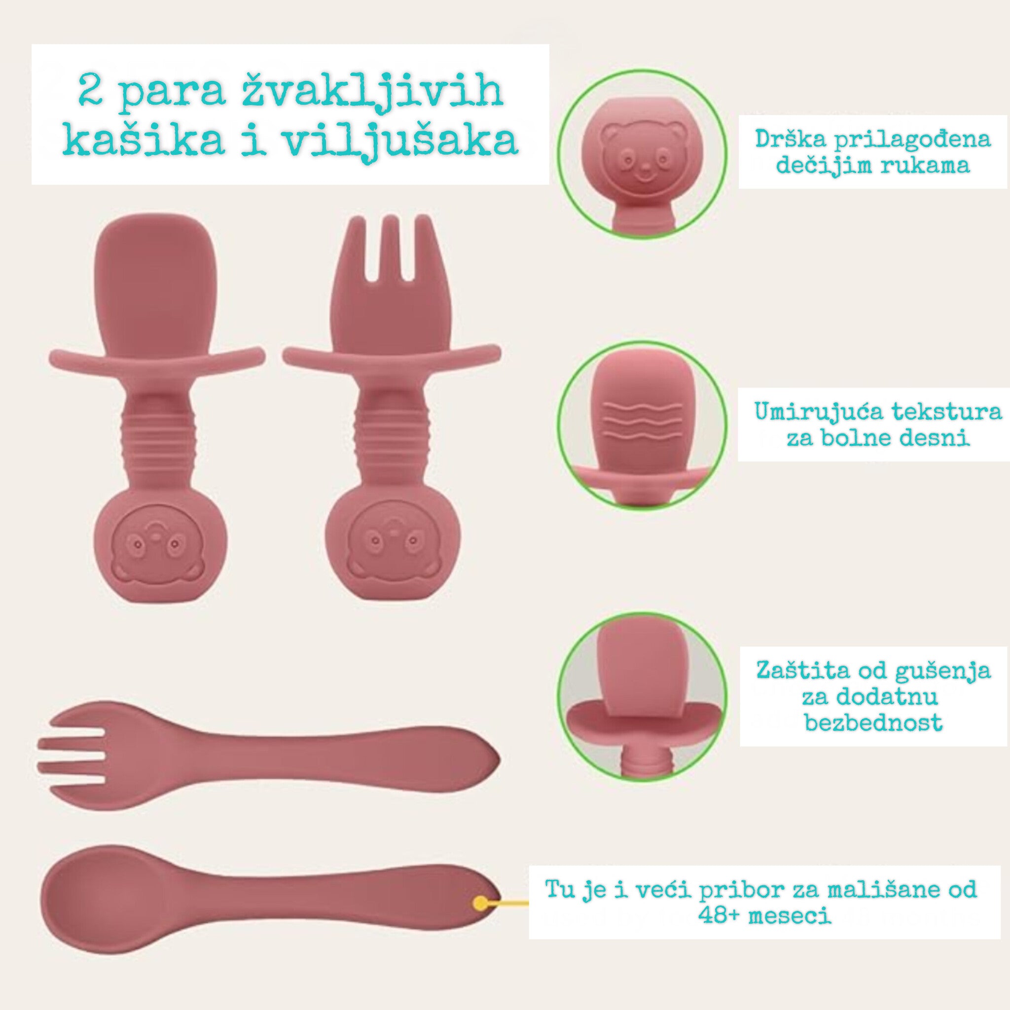 Silikonski Set za Hranjenje 8u1 – Vakum Tanjir, Činija i Portikla