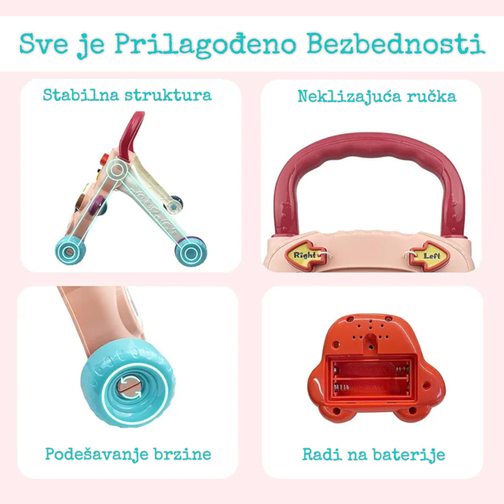 Baby Guralica za Prohodavanje | Interaktivna i Stabilna