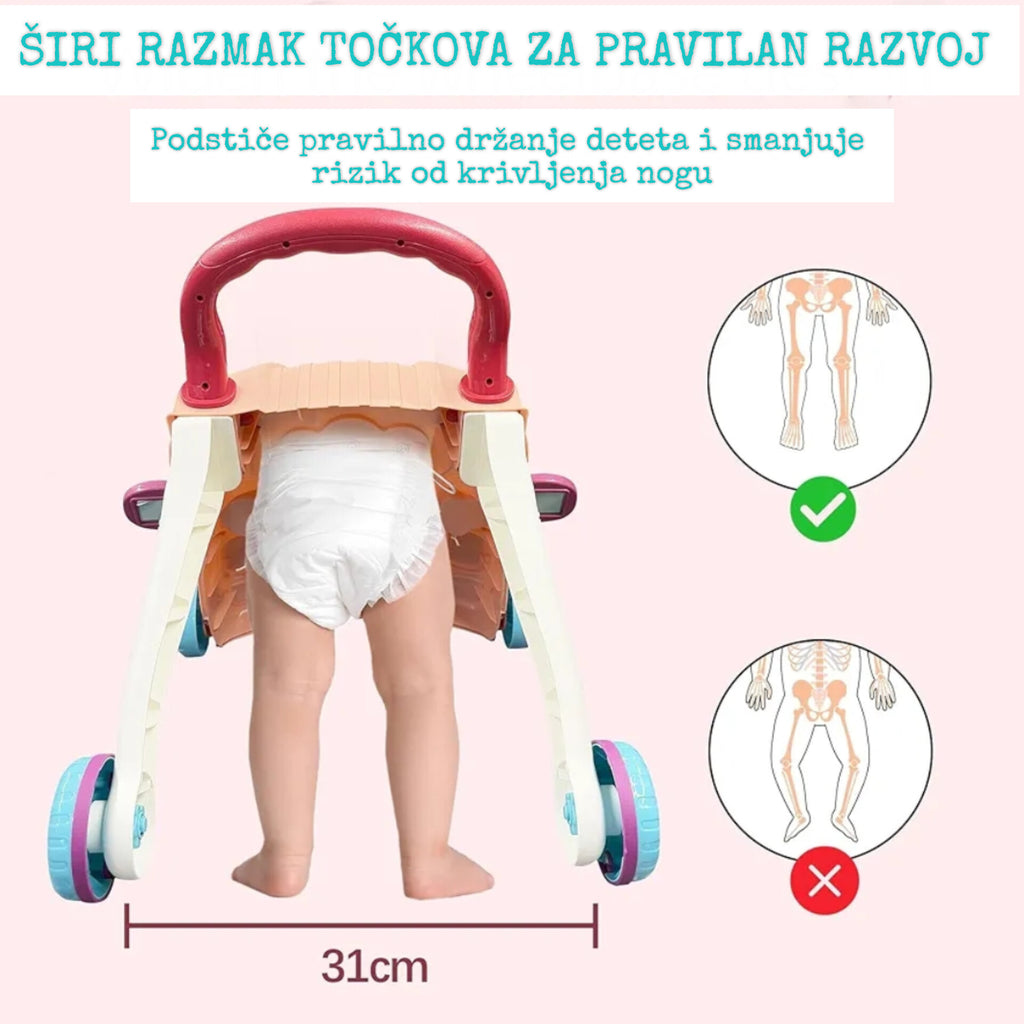 Baby Guralica za Prohodavanje | Interaktivna i Stabilna