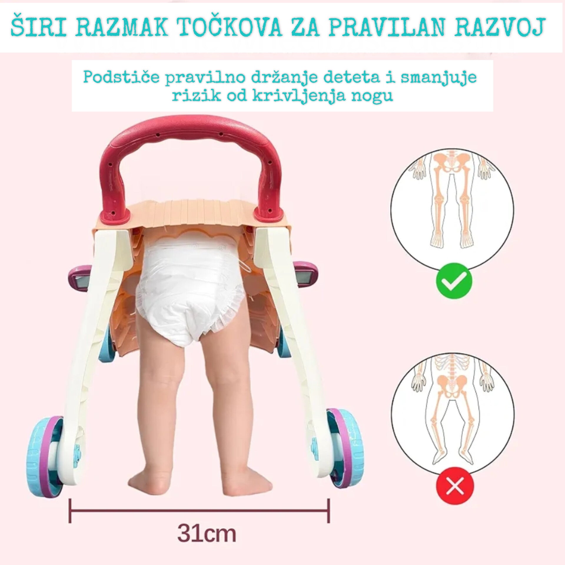 Baby Guralica za Prohodavanje | Interaktivna i Stabilna