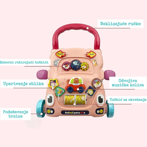 Baby Guralica za Prohodavanje | Interaktivna i Stabilna